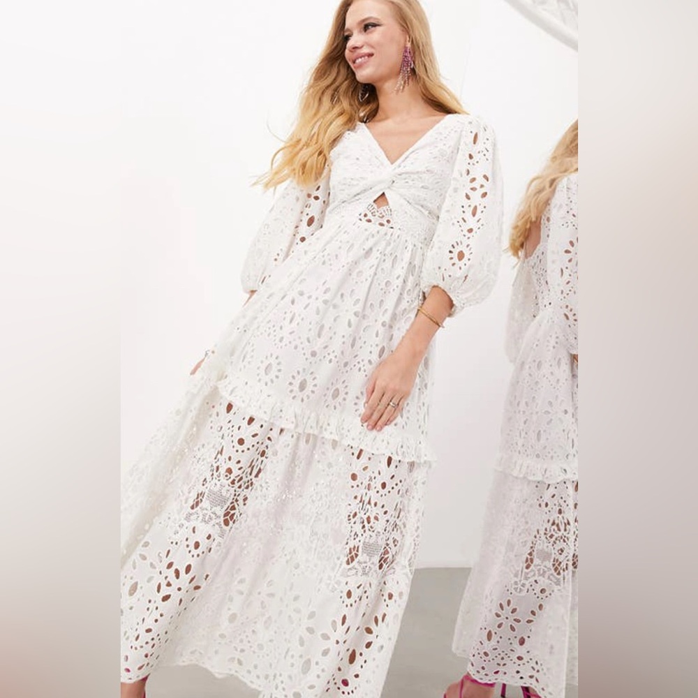 White Eyelet Dress - ASOS EDITION
